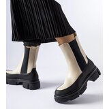 Gemre Beige and black slip-on ankle boots Faisal | shoptok.hr
