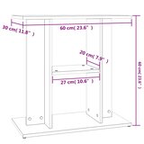  Stalak za akvarij bijeli 60 x 30 x 60 cm od konstruiranog drva | Eponuda.com