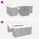 vidaXL 7-dijelni set vrtnih sofa od poliratana s jastucima crni | shoptok.hr
