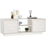 vidaXL TV omarica bela 110x30x40 cm trdna borovina | Shoptok.si