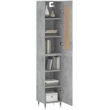  Visoka komoda siva betona 34,5x34x180 cm od konstruiranog drva | shoptok.hr