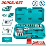 20-dijelni set alata nasadnih ključeva 1/4 SMALL, 1kg / INDUSTRIAL (THT141201)