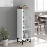  Visoka komoda sa staklenim vratima bijela 35 x 37 x 120 cm | shoptok.hr