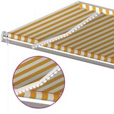  Tenda na ručno uvlačenje s LED svjetlom 600x300 cm žuto-bijela | shoptok.hr