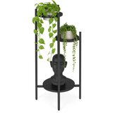 ModernHome metalni stalak za cvijeće trokatni, crni | shoptok.hr