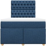  Krevet s oprugama i madracem plavi 120 x 190 cm od tkanine | shoptok.hr