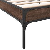 Okvir za krevet smeđi hrast 100x200cm konstruirano drvo i metal | shoptok.hr