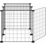  Kavez za ljubimce s 8 panela i vratima crni 35 x 35 cm čelični | Eponuda.ba
