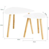 SoBuy komplet dveh konzolnih mizic v beli barvi v skandinavskem slogu, (20814857) | Shoptok.si