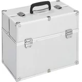  Kovček za ličila 37x24x35 cm srebrn aluminij