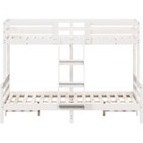  Krevet na kat 80x200/140x200 cm masivna borovina bijela | shoptok.hr