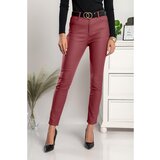 Fenzy Uske Hlače Od Umjetne Kože Roda, Crvene | shoptok.hr