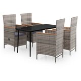  5-dijelni vrtni blagovaonski set s jastucima sivi | Eponuda.com