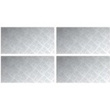  aluminijasti robniki z vzorcem šahovnice 4 kosa protizdrsni 60x30 cm, (22014855) | Shoptok.si