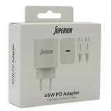 Superior Kućni punjač SU-4500 45W Type C na Type C 5A crni Cene