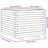  Vrtno cvetlično korito 60x60x49,5 cm trdna borovina | Shoptok.si