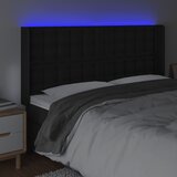  LED uzglavlje crno 203 x 16 x 118/128 cm od umjetna koža | shoptok.hr