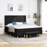  s opruga kutije s uzglavljem Crna 200 x 180 cm tkanina | shoptok.hr