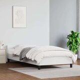 vidaXL Posteljni okvir z vzglavjem bel 80x200 cm umetno usnje | Shoptok.si