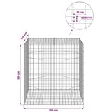  Gabion s žicom debljine 3 5 mm i mrežom 5x10 cm 100x100x100 cm - 100 cm 100 cm 100 cm | shoptok.hr
