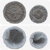  Kanta za rublje s poklopcem 2 pcs Kubu siva Kubu Ratan | Eponuda.com