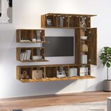  8-dijelni set TV ormarića boja dimljenog hrasta drveni Smeđa | Shoptok.si