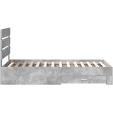 vidaXL Konstrukcija postelje Betonsko siva 90 x 190 cm Konstruiran les, (5000113695) | Shoptok.si