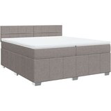  Krevet s oprugama i madracem smeđesivi 200x200 cm od tkanine | shoptok.hr