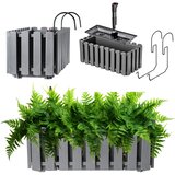 KADAX balkonski cvetlični lonec z ročaji 38x18x16,5 cm siv, (5000345992) | Shoptok.si