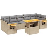 Maison Chic Seti vrtnega pohištva - Vrtna garnitura - Vrtni pohištvo set 8-delna z blazinami bež poli ratan, (21799794) | Shoptok.si