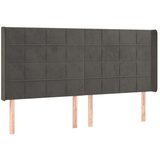  Uzglavlje tamnosivo 183 x 16 x 118/128 cm baršunasto | shoptok.hr