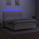  box spring s madracem LED krem 160x200 cm od tkanine | shoptok.hr