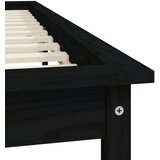  Okvir za krevet crni 140x190 cm od masivnog drva | Eponuda.com