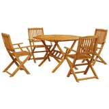  5-dijelni sklopivi vrtni blagovaonski set od drva bagrema | Eponuda.com