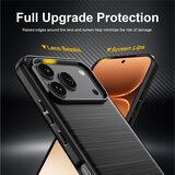 Techsuit Carbon Silicone maska za Honor 600 / 600 Pro – crna | Eponuda.com