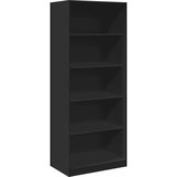 Furnova Garderobna omara črna 80x50x200 cm inženirski les, (21930112) | Shoptok.si