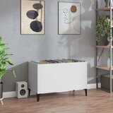 vidaXL Omarica za gramofonske plošče bela 74,5x38x48 cm inženirski les | Shoptok.si