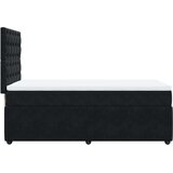 vidaXL Box spring postelja z vzmetnico črna 80x200 cm žamet | Shoptok.si