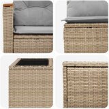  Set sofe 6 kom. Bež i svijetlo siva Poli Rattan i čelik | shoptok.hr