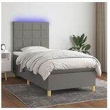  Box spring s madracem LED tamnosivi 80 x 200 cm tkanina | shoptok.hr