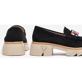 Resti Black openwork women's moccasins with Bokkso decoration- Footwear | shoptok.hr
