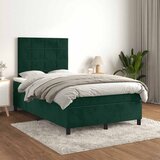 Box spring krevet s madracem tamnozeleni 120x200 cm baršunasti Cijene