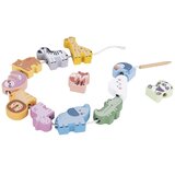 Woopie Green drvene životinje za provlačenje Zoo, Montessori igračka, 13 dijelova | shoptok.hr