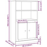 vidaXL Visoka komoda boja hrasta 60x35,5x103,5 cm konstruirano drvo | shoptok.hr