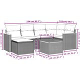 7-dijelni set vrtnih sofa od poliratana s jastucima bež | shoptok.hr