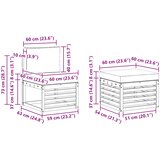  Set vanjskih sofa 5 pcs Bijela i antracit 245 x 122,5 x 73 cm | shoptok.hr