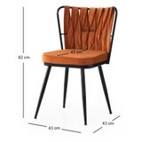 Hanah home Set trpezarijskih stolica Kusakli 224 V2, 2 dijela, narandžasta | Eponuda.ba