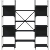 Police za knjige crne 155,5 x 24 x 166,5 cm konstruirano drvo | shoptok.hr