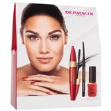 Dermacol Obsesión Volume & Lenght set: maskara Obsesión 13 ml Black + lak za nohte 5 Days Stay 11 ml + svinčnik za oči na navoj Waterproof Micro Eyeliner | Shoptok.si