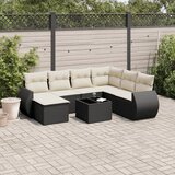 vidaXL 8-dijelni set vrtnih sofa od poliratana s jastucima crni | shoptok.hr